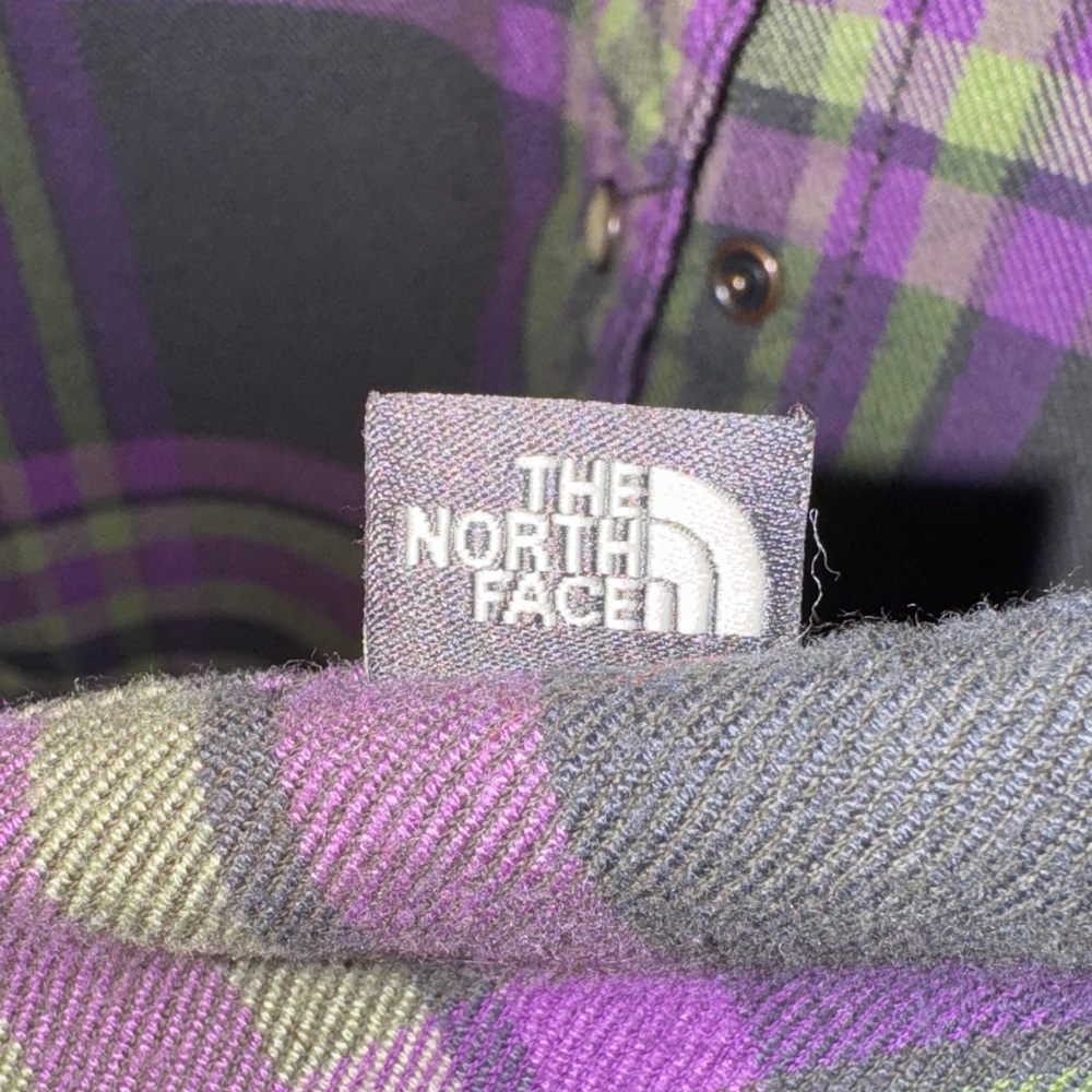 The North Face Purple and Green Checkered Shirt - Picture 4 of 7